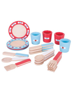 SET DA PRANZO PER 4 PERSONE IN LEGNO 20 PZ