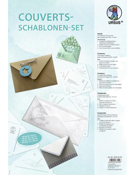 STENCIL PER BUSTE 4 MODELLI.