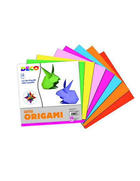 CARTA ORIGAMI FG.100 CM.10X10 GR.80 COL. ASS.