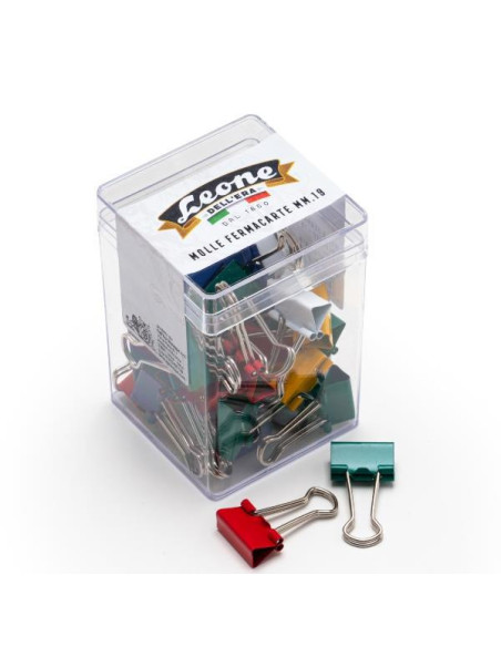 FERMAGLI A MOLLA LEONE PZ.30 MM.19 COL. ASS