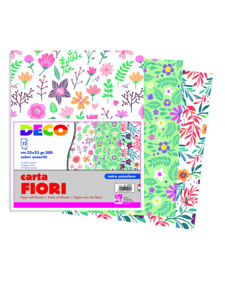 CARTA FIORI FG.12 COL. ASS. CM.23X33 GR.80