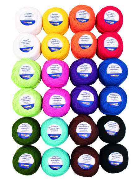 GOMITOLO COTONE PZ.24 GR.20 12 COL.