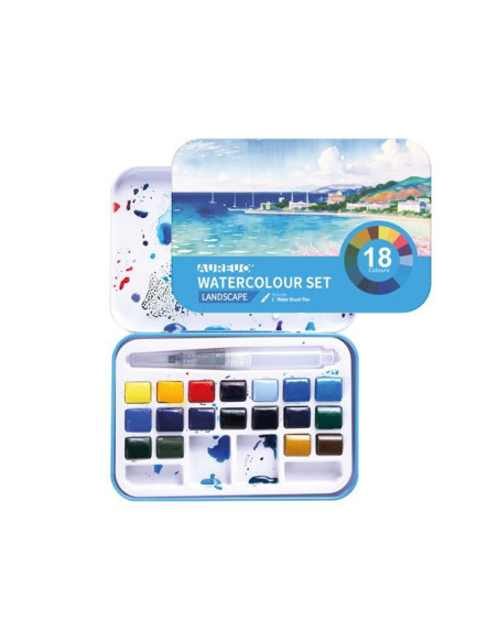 ACQUARELLI DEMI-GODET 18 COLORI PAESAGGIO