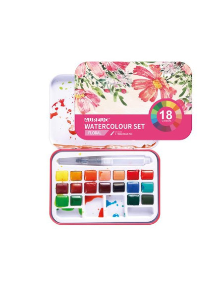 ACQUARELLI DEMI-GODET 18 COLORI FLOREALE