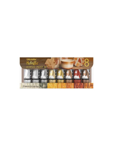 TEMPERA ACRILICA 8 COLORI METAL21ML