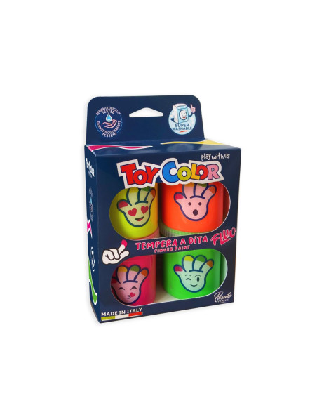 COLORI A DITA TOY COLOR FLUO ML.80 4 COL.