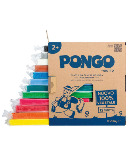 PLASTILINA GIOTTO PONGO 12XGR.350 COL. ASS.