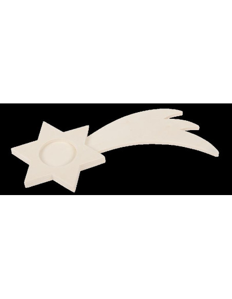 LEGNO DA DECORARE COMETA PORTACANDELA