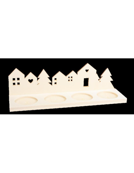 LEGNO DA DECORARE CASETTE DI NATALE