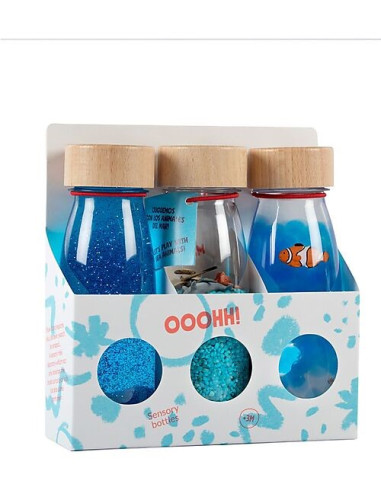 BOTTIGLIE SENSORIALI: MARE 3 PEZZI