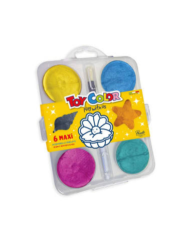 ACQUARELLI TOYCOLOR PZ.6 MM.55 COL. PERLATI