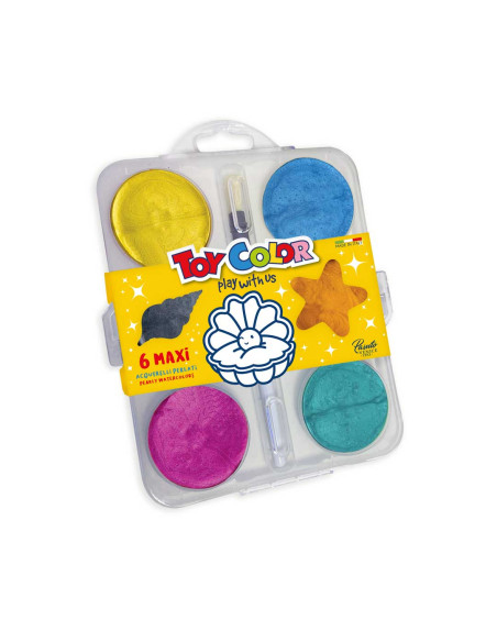 ACQUARELLI TOY COLOR PZ.6 MM.55OL. PERLATI