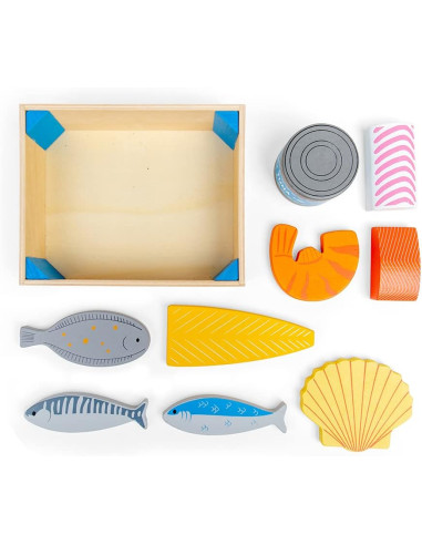 CASSETTA DEL PESCIVENDOLO - IN LEGNO