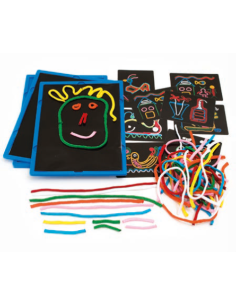 SET 4 LAVAGNE FILI RILIEVO + FILI E CARTE