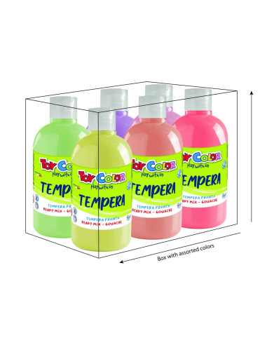 TEMPERA PRONTA TOY COLOR PZ.6 ML500 COL.TENUI