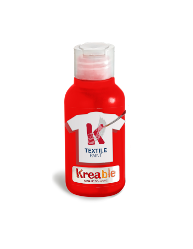 TEMPERA TESSUTO KREABLE ML.100 ROSSO SCARL.