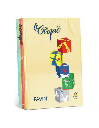 RISMA LE CIRQUE FG.500 A4 GR.80 5 COL. TENUI