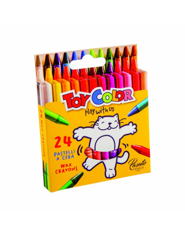 PASTELLI CERA TOY COLOR 24 COLORI   .