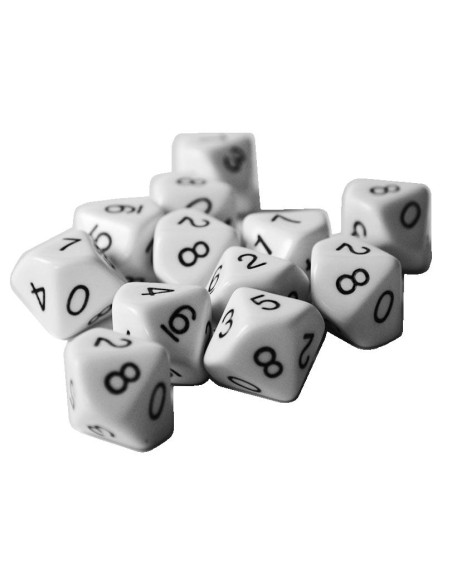 DADO 10 FACCE DA 0 A 9 - 12 PEZZI