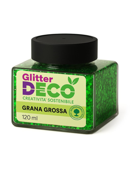 GLITTER BIO GRANA GROSSA 120ML VERDE