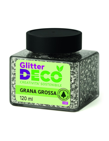 GLITTER BIO GRANA GROSSA 120ML ARGENTO