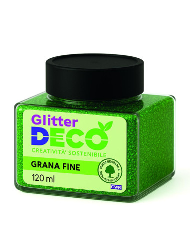 GLITTER BIO GRANA FINE 120ML VERDE
