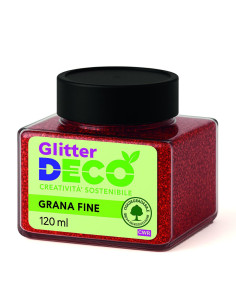 GLITTER BIO GRANA FINE 120ML ROSSO