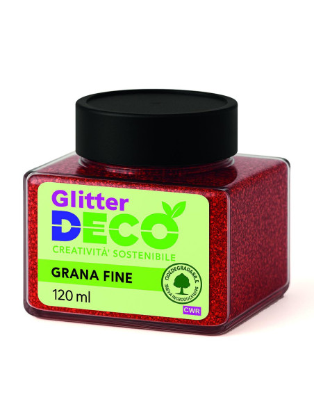 GLITTER BIO GRANA FINE 120ML ROSSO