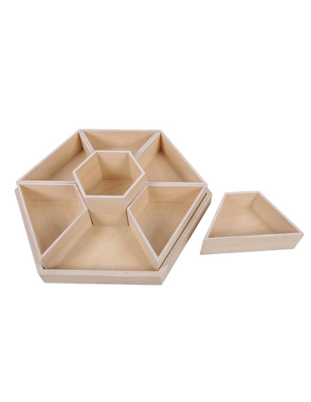 ORGANIZER ESAGONALE IN LEGNO DIAM. 38,5CM