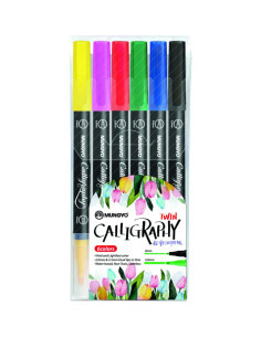 MARKER CALLIGRAPHY DOPPIA PUNTA6 COL.