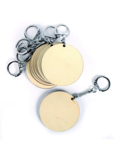 PORTACHIAVI LEGNO ROTONDI 10 PZ