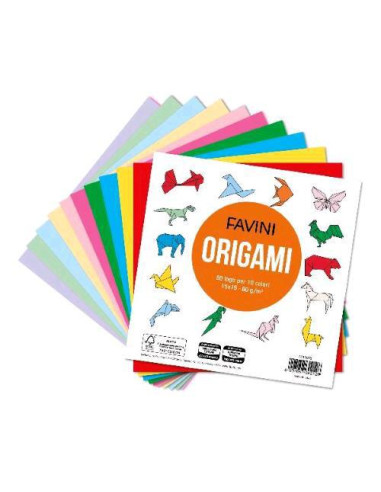 CARTA ORIGAMI FG.50 CM.15X15 GR.80 COL. ASS.