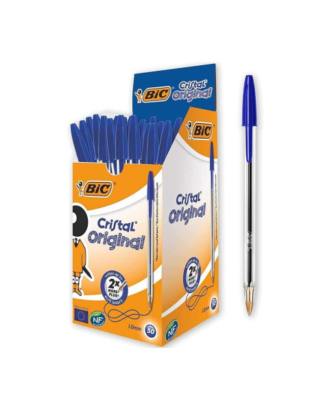 PENNA A SFERA BIC CRISTAL ORIGINAL NERO PZ.50