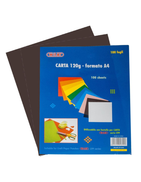 CARTA COLORATA A4 GR.120 FG.100NERO