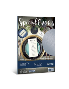 CARTONCINO SPECIAL EVENTS 20FG A4 120 GR ARGENTO