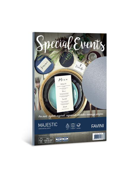 CARTONCINO SPECIAL EVENTS 20FG A4 120 GR ARGENTO