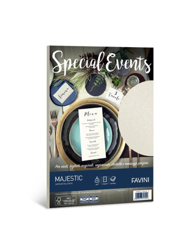 CARTONCINO SPECIAL EVENTS 20FG A4 120 GR CREMA