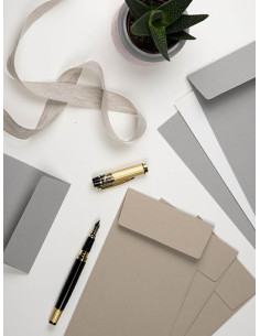 25 BUSTE  11X22 CALLIGR. SHIRO CENERE-120G