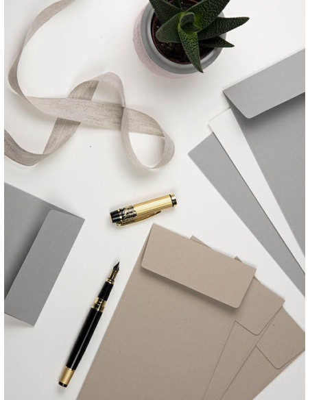 25 BUSTE  11X22 CALLIGR. SHIRO CENERE-120G