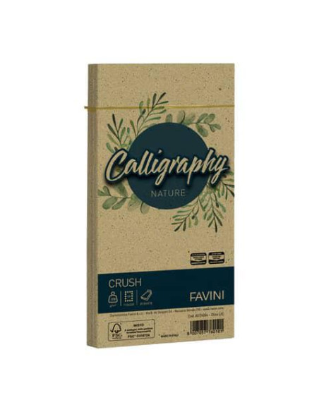 25 BUSTE 11X22 CALLIGR. CRUSH OLIVA-120G