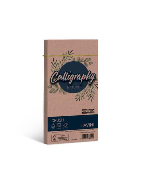 25 BUSTE 11X22 CALLIGR. CRUSH MANDORLA-120G