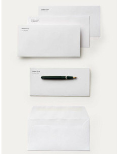 25 BUSTE 12x18 CALLIGR. MILLERIGHE BIANCO