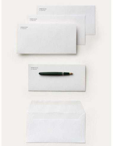 25 BUSTE 12x18 CALLIGR. MILLERIGHE BIANCO