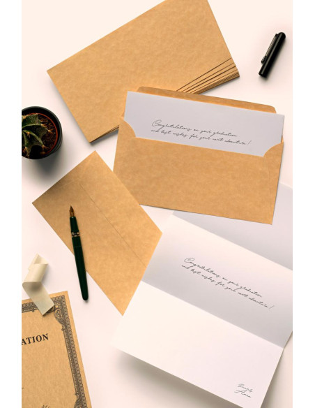 25 BUSTE 11x22 CALLIGR. PERGAMENA SABBIA