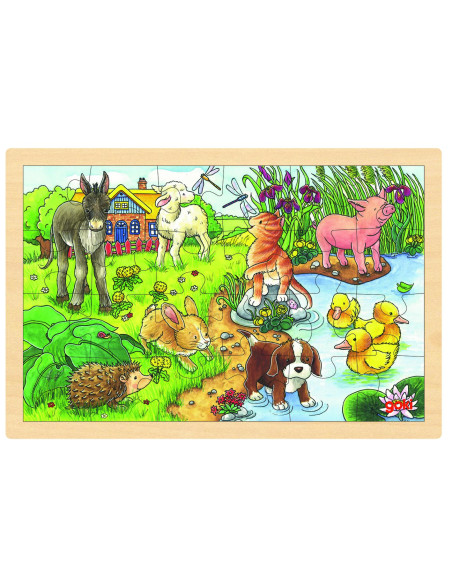 PUZZLE LEGNO 24 PZ LA FATTORIA