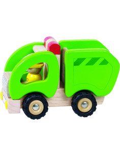 CAMION NETTEZZA URBANA IN LEGNO15x8,5x10 cm