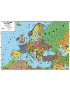 CARTA GEOGRAFICA DOPPIA 100X140AMERICA SUD