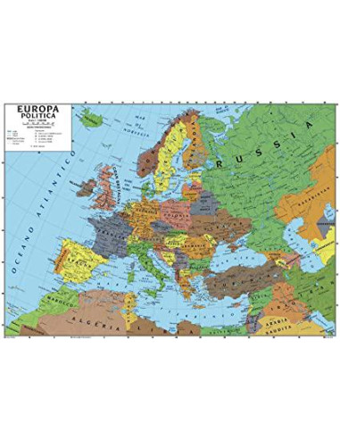 CARTE GEOGRAFICA DOPPIA 100X140EMILIA ROM.