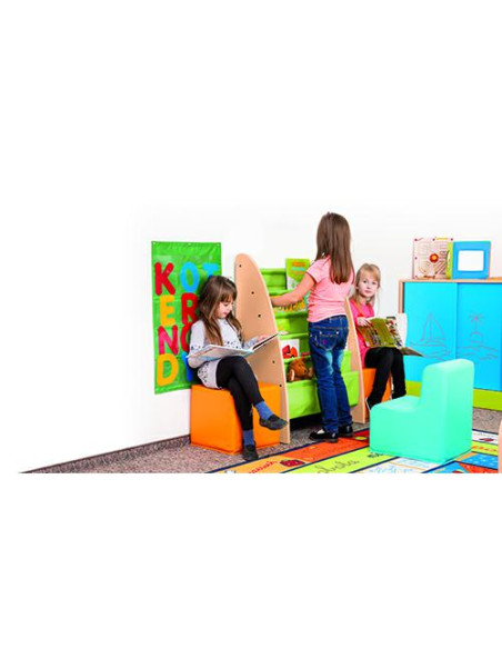 LIBRERIA LEGNO/STOFFA CM. 72X38X111 H