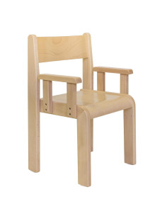 SEDIA CON BRACCIOLI 26 CM COLORE NATURALE